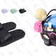 Shower Shoes with Drainage Holes and Caddy